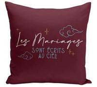Fabulous Housse de coussin rouge Les Mariages sont écrits au Ciel [40x40 cm] Rouge G