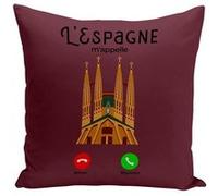 Fabulous Housse de coussin rouge L'Espagne M'Appelle Sagrada Familia [40x40 cm] Rouge G