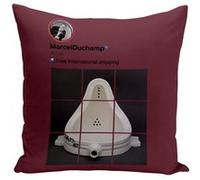 Fabulous Housse de coussin rouge Marcel Duchamp R. Mutt Instagram [40x40 cm] Rouge G