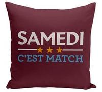 Fabulous Housse de coussin rouge Samedi c'est match [40x40 cm] Rouge G