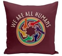 Fabulous Housse de coussin rouge We Are All Humans LGBT [40x40 cm] Rouge G