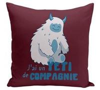 Fabulous Housse de coussin rouge Yéti de Compagnie [40x40 cm] Rouge G