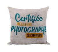 Fabulous Housse de Coussin Similicuir Camel - Certifiée Meilleure Photographe de l'univers Photo Art Artiste - 40 x 40 cm Toucher Cuir