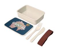 Fabulous Lunch Box - Boite à Repas avec couverts Bleu - Cantal 15 Departement Aurillac Carte Ancienne Auvergne - 700 ml