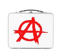 Fabulous Lunch Box Métal Argenté pour Sandwich et Snack - Anarchy No Ruler Rules Politics Freedom - Boîte à Goûter Aluminium Gamelle Rigide Style Rétro Imprimée en France