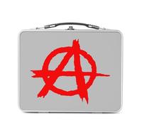 Fabulous Lunch Box Métal Argenté pour Sandwich et Snack - Anarchy No Ruler Rules Politics Freedom - Boîte à Goûter Aluminium Gamelle Rigide Style Rétro Imprimée en France