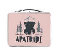 Fabulous Lunch Box Métal Argenté pour Sandwich et Snack - Apatride Backpack backpacker Forêt Voyage - Boîte à Goûter Aluminium Gamelle Rigide Style Rétro Imprimée en France