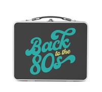 Fabulous Lunch Box Métal Argenté pour Sandwich et Snack - Back to the 80's Vintage 1980 Disco Hippie - Boîte à Goûter Aluminium Gamelle Rigide Style Rétro Imprimée en France