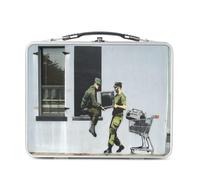 Fabulous Lunch Box Métal Argenté pour Sandwich et Snack - Banksy Militaires Radio Television Graffiti Street Art - Boîte à Goûter Aluminium Gamelle Rigide Style Rétro Imprimée en France