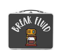 Fabulous Lunch Box Métal Argenté pour Sandwich et Snack - Break Fluid Carafe Work Coffee Break - Boîte à Goûter Aluminium Gamelle Rigide Style Rétro Imprimée en France