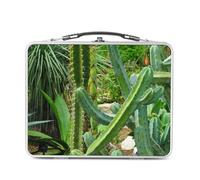 Fabulous Lunch Box Métal Argenté pour Sandwich et Snack - Cactus Dans Les Bois Cereus Beauté Végétale Nature - Boîte à Goûter Aluminium Gamelle Rigide Style Rétro Imprimée en France