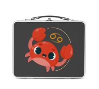 Fabulous Lunch Box Métal Argenté pour Sandwich et Snack - Cancer Signe astrologie Zodiaque Dessin Symbole Illustration - Boîte à Goûter Aluminium Gamelle Rigide Style Rétro Imprimée en France