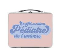 Fabulous Lunch Box Métal Argenté pour Sandwich et Snack - Certifié meilleur Pediatre de l'univers Hopital Medecin - Boîte à Goûter Aluminium Gamelle Rigide Style Rétro Imprimée en France