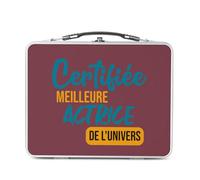 Fabulous Lunch Box Métal Argenté pour Sandwich et Snack - Certifiée meilleure Actrice de l'univers Cinema Theatre comédienne - Boîte à Goûter Aluminium Gamelle Rigide Style Rétro Imprimée en France