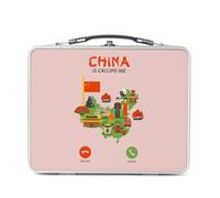 Fabulous Lunch Box Métal Argenté pour Sandwich et Snack - China Is Calling Me Culture Beijing Asia - Boîte à Goûter Aluminium Gamelle Rigide Style Rétro Imprimée en France