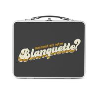 Fabulous Lunch Box Métal Argenté pour Sandwich et Snack - Comment est votre Blanquette ? Humour France - Boîte à Goûter Aluminium Gamelle Rigide Style Rétro Imprimée en France