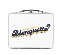 Fabulous Lunch Box Métal Argenté pour Sandwich et Snack - Comment est votre Blanquette ? Humour France - Boîte à Goûter Aluminium Gamelle Rigide Style Rétro Imprimée en France