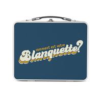 Fabulous Lunch Box Métal Argenté pour Sandwich et Snack - Comment est votre Blanquette ? Humour France - Boîte à Goûter Aluminium Gamelle Rigide Style Rétro Imprimée en France