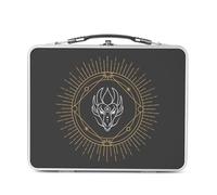 Fabulous Lunch Box Métal Argenté pour Sandwich et Snack - Dragon Signe Astrologie Chinois Zodiaque Dessin Horoscope Animal - Boîte à Goûter Aluminium Gamelle Rigide Style Rétro Imprimée en France