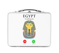 Fabulous Lunch Box Métal Argenté pour Sandwich et Snack - Egypt Is Calling Me Pharaoh History - Boîte à Goûter Aluminium Gamelle Rigide Style Rétro Imprimée en France