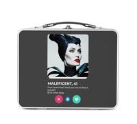 Fabulous Lunch Box Métal Argenté pour Sandwich et Snack - Evil Beauty in the Wood Social Network Meeting Love - Boîte à Goûter Aluminium Gamelle Rigide Style Rétro Imprimée en France