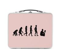 Fabulous Lunch Box Métal Argenté pour Sandwich et Snack - Evolution Lecture Livre Roman Science Fiction - Boîte à Goûter Aluminium Gamelle Rigide Style Rétro Imprimée en France