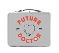 Fabulous Lunch Box Métal Argenté pour Sandwich et Snack - Future Doctor Job Health Heroes - Boîte à Goûter Aluminium Gamelle Rigide Style Rétro Imprimée en France
