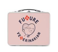 Fabulous Lunch Box Métal Argenté pour Sandwich et Snack - Future Veterinarian Veterinary Health Animals - Boîte à Goûter Aluminium Gamelle Rigide Style Rétro Imprimée en France
