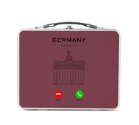 Fabulous Lunch Box Métal Argenté pour Sandwich et Snack - Germany Is Calling Me Brandenburg Berlin Heritage - Boîte à Goûter Aluminium Gamelle Rigide Style Rétro Imprimée en France