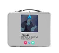Fabulous Lunch Box Métal Argenté pour Sandwich et Snack - Hades Enfer Réseau Social Rencontre Amour - Boîte à Goûter Aluminium Gamelle Rigide Style Rétro Imprimée en France
