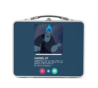 Fabulous Lunch Box Métal Argenté pour Sandwich et Snack - Hades Enfer Réseau Social Rencontre Amour - Boîte à Goûter Aluminium Gamelle Rigide Style Rétro Imprimée en France
