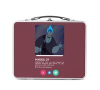 Fabulous Lunch Box Métal Argenté pour Sandwich et Snack - Hades Enfer Réseau Social Rencontre Amour - Boîte à Goûter Aluminium Gamelle Rigide Style Rétro Imprimée en France