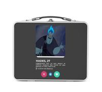 Fabulous Lunch Box Métal Argenté pour Sandwich et Snack - Hades Enfer Réseau Social Rencontre Amour - Boîte à Goûter Aluminium Gamelle Rigide Style Rétro Imprimée en France