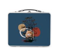 Fabulous Lunch Box Métal Argenté pour Sandwich et Snack - Hamster et Grand Roue Animal Collage Art Surréalisme - Boîte à Goûter Aluminium Gamelle Rigide Style Rétro Imprimée en France