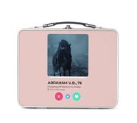 Fabulous Lunch Box Métal Argenté pour Sandwich et Snack - Headless Horseman Social Network Dating Love - Boîte à Goûter Aluminium Gamelle Rigide Style Rétro Imprimée en France