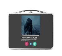 Fabulous Lunch Box Métal Argenté pour Sandwich et Snack - Headless Horseman Social Network Dating Love - Boîte à Goûter Aluminium Gamelle Rigide Style Rétro Imprimée en France