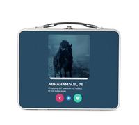 Fabulous Lunch Box Métal Argenté pour Sandwich et Snack - Headless Horseman Social Network Dating Love - Boîte à Goûter Aluminium Gamelle Rigide Style Rétro Imprimée en France