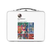 Fabulous Lunch Box Métal Argenté pour Sandwich et Snack - Henri Matisse Réseaux Sociaux Peinture Peintre - Boîte à Goûter Aluminium Gamelle Rigide Style Rétro Imprimée en France