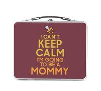 Fabulous Lunch Box Métal Argenté pour Sandwich et Snack - I can't Keep Calm I'm going to be a Mommy Parodie Maman - Boîte à Goûter Aluminium Gamelle Rigide Style Rétro Imprimée en France