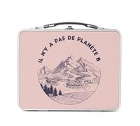 Fabulous Lunch Box Métal Argenté pour Sandwich et Snack - Il n'y a pas de planète B Écologie Environnement Biodiversité - Boîte à Goûter Aluminium Gamelle Rigide Style Rétro Imprimée en France