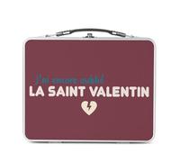 Fabulous Lunch Box Métal Argenté pour Sandwich et Snack - J'ai encore oublié la Saint-Valentin - Boîte à Goûter Aluminium Gamelle Rigide Style Rétro Imprimée en France