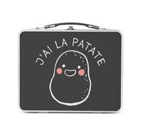 Fabulous Lunch Box Métal Argenté pour Sandwich et Snack - J'ai la Patate Expression Légumes Humour - Boîte à Goûter Aluminium Gamelle Rigide Style Rétro Imprimée en France