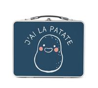 Fabulous Lunch Box Métal Argenté pour Sandwich et Snack - J'ai la Patate Expression Légumes Humour - Boîte à Goûter Aluminium Gamelle Rigide Style Rétro Imprimée en France