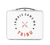 Fabulous Lunch Box Métal Argenté pour Sandwich et Snack - Jamais sans ma Tribu Famille Unis Humour - Boîte à Goûter Aluminium Gamelle Rigide Style Rétro Imprimée en France