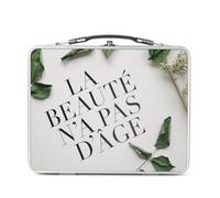 Fabulous Lunch Box Métal Argenté pour Sandwich et Snack - la Beauté n'a Pas d'Âge Message Inspiration - Boîte à Goûter Aluminium Gamelle Rigide Style Rétro Imprimée en France