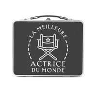 Fabulous Lunch Box Métal Argenté pour Sandwich et Snack - La Meilleure Actrice du Monde Cinema Theatre Comédienne - Boîte à Goûter Aluminium Gamelle Rigide Style Rétro Imprimée en France