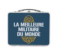 Fabulous Lunch Box Métal Argenté pour Sandwich et Snack - La Meilleure Militaire du Monde Soldat Armée de Terre - Boîte à Goûter Aluminium Gamelle Rigide Style Rétro Imprimée en France