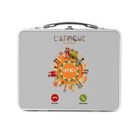 Fabulous Lunch Box Métal Argenté pour Sandwich et Snack - L'Afrique M'Appelle Voyage Passion Culture - Boîte à Goûter Aluminium Gamelle Rigide Style Rétro Imprimée en France