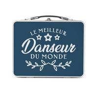 Fabulous Lunch Box Métal Argenté pour Sandwich et Snack - Le Meilleur Danseur du Monde Salsa Jazz Rock Classique Art Musique - Boîte à Goûter Aluminium Gamelle Rigide Style Rétro Imprimée en France