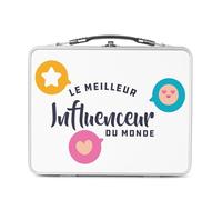 Fabulous Lunch Box Métal Argenté pour Sandwich et Snack - Le Meilleur Influenceur du Monde Réseaux Sociaux Internet - Boîte à Goûter Aluminium Gamelle Rigide Style Rétro Imprimée en France